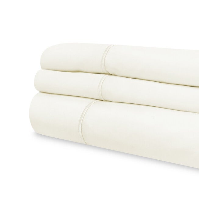 SensorPEDIC Ice Cool 400 Thread Count Cotton-Rich Cream Sheet Set, , alternate image number null