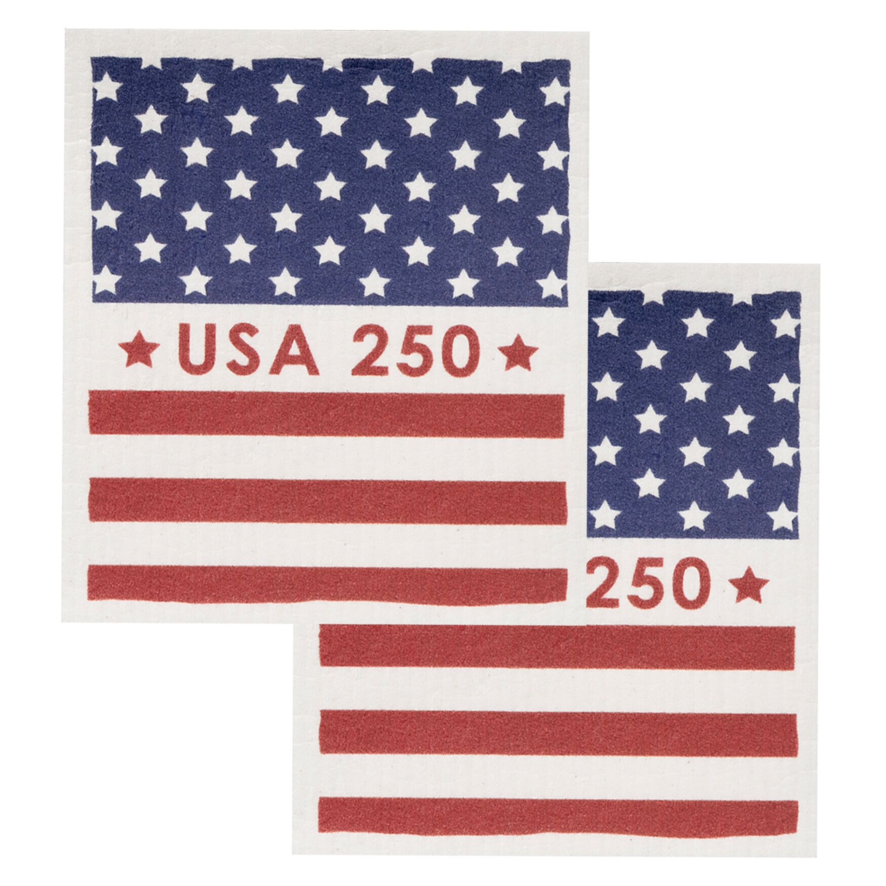  6-PAmericana Swedish Sponge Cloth Set, RED BLUE WHITE, on-hover image number 1