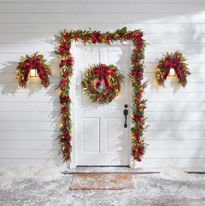 6' Pre-Lit Bordeaux Garland, , alternate image number null