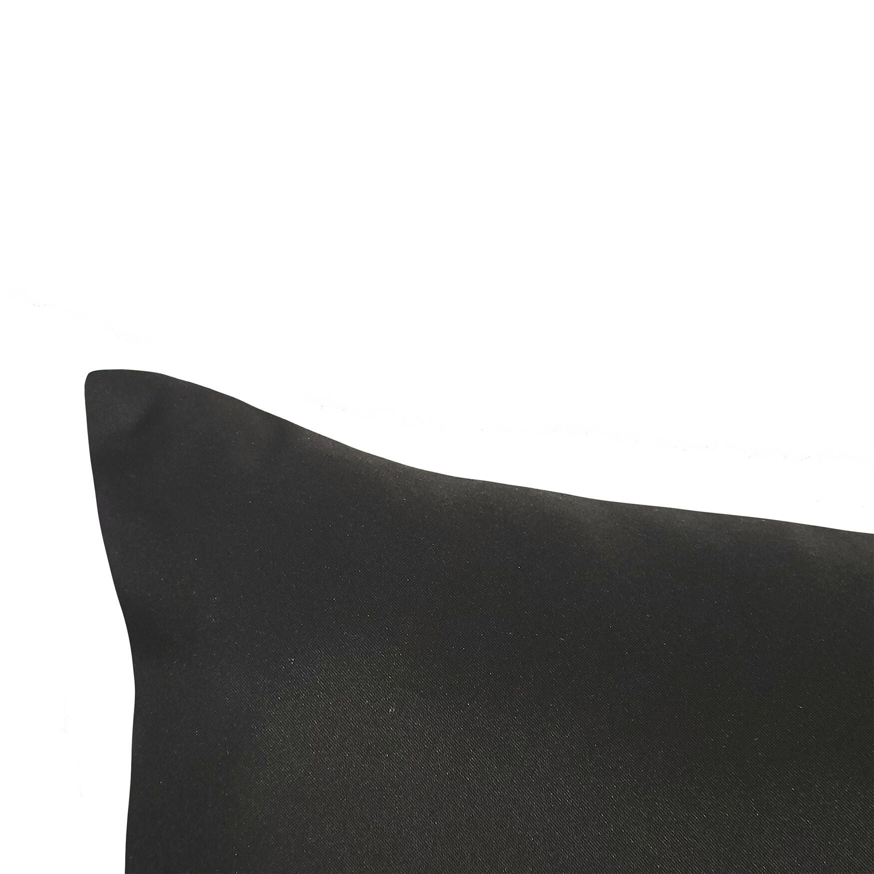 Indoor/Outdoor Embroidered Tile Oblong Decorative Throw Pillow 15X30, Black/White, , alternate image number 3