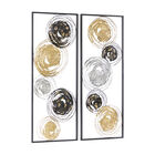 Set Of 2 Black Metal Contemporary Wall Decor, , alternate image number null