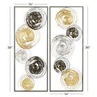 Set Of 2 Black Metal Contemporary Wall Decor, , alternate image number null
