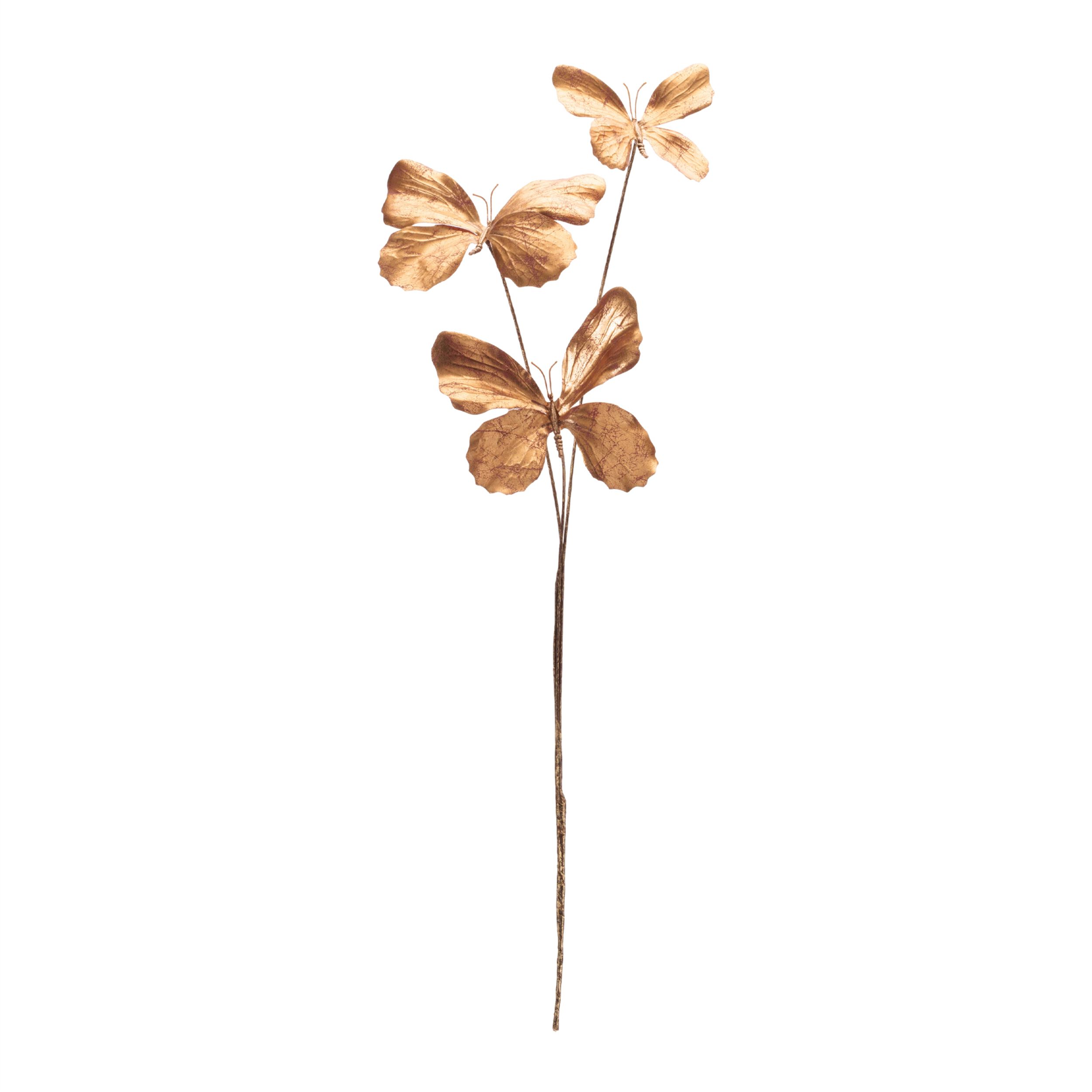 Metallic Butterfly Spray (Set of 6), GOLD, alternate image number 3