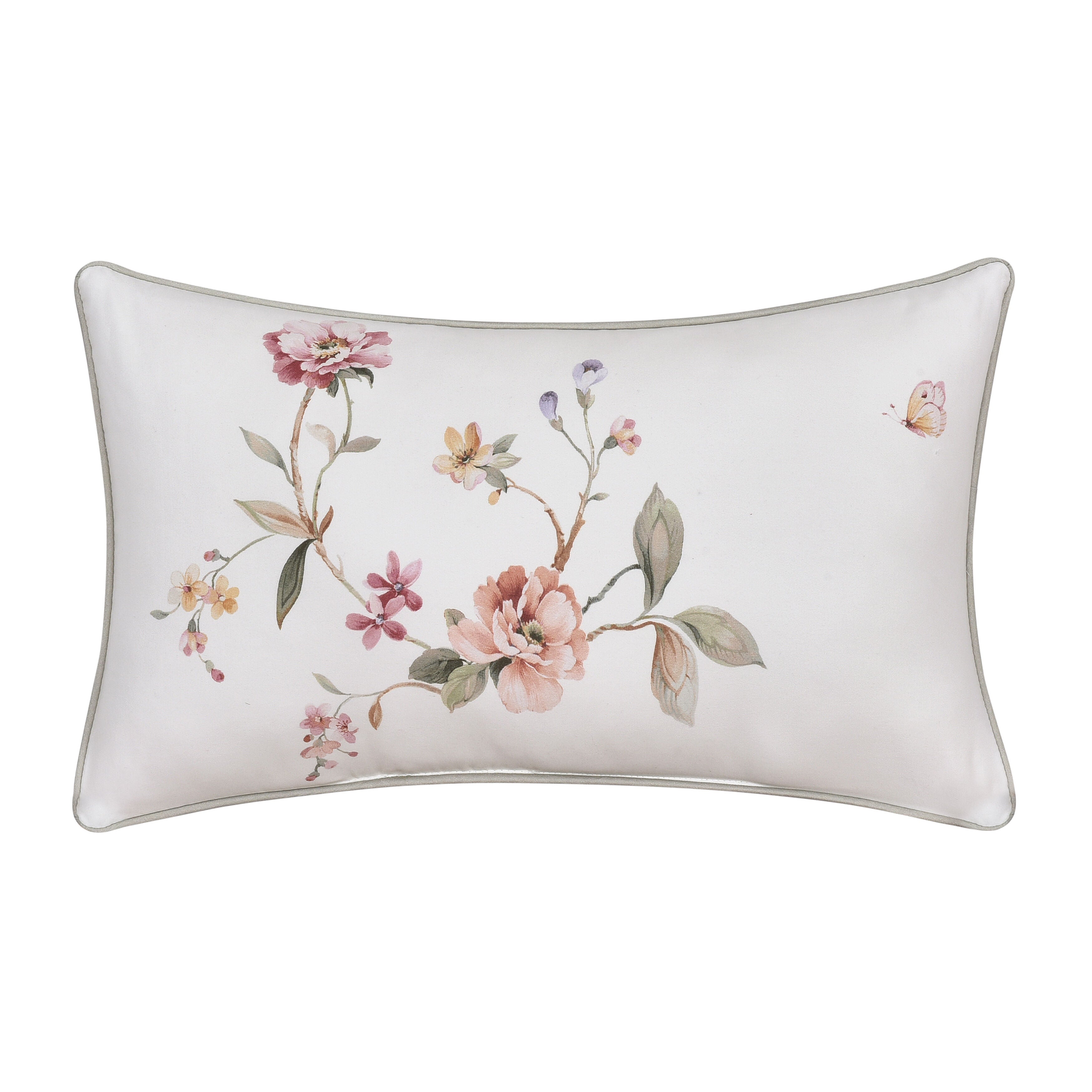 CLARICE BOUDOIR DECORATIVE THROW PILLOW, IVORY, hi-res image number 0