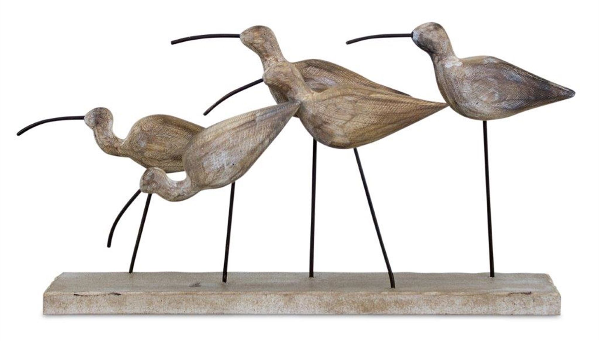 Birds 13 inchesL x 7 inchesH Wood/Metal, BROWN, hi-res image number 0