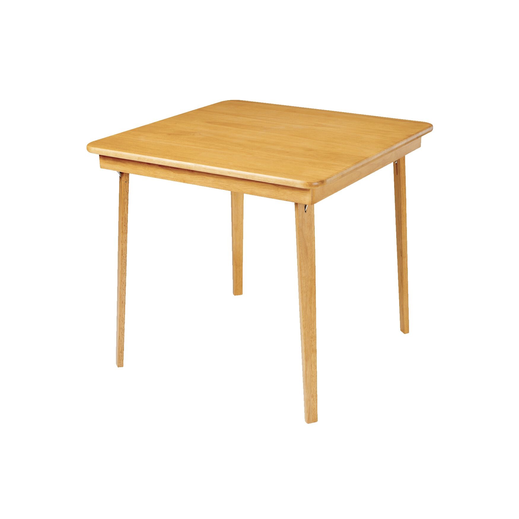 Straight Edge Wood Folding Card Table, OAK, hi-res image number 0
