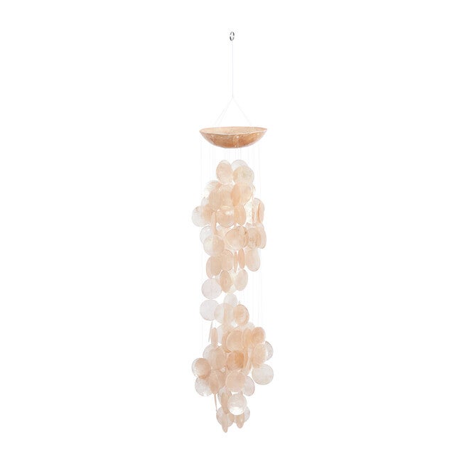 Orange Capiz Coastal Windchime, , on-hover image number 1