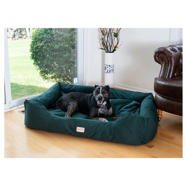 Bolstered Dog Bed,Anti-Slip Pet Bed, Laurel Green, Large, , alternate image number 2