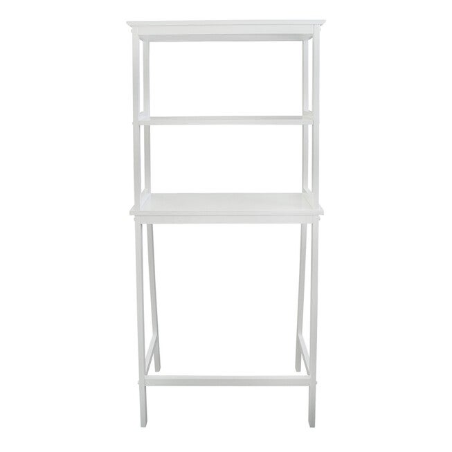 Spacesaver 100% Solid Wood Over The Toilet Rack with Shelves - White, , alternate image number 3