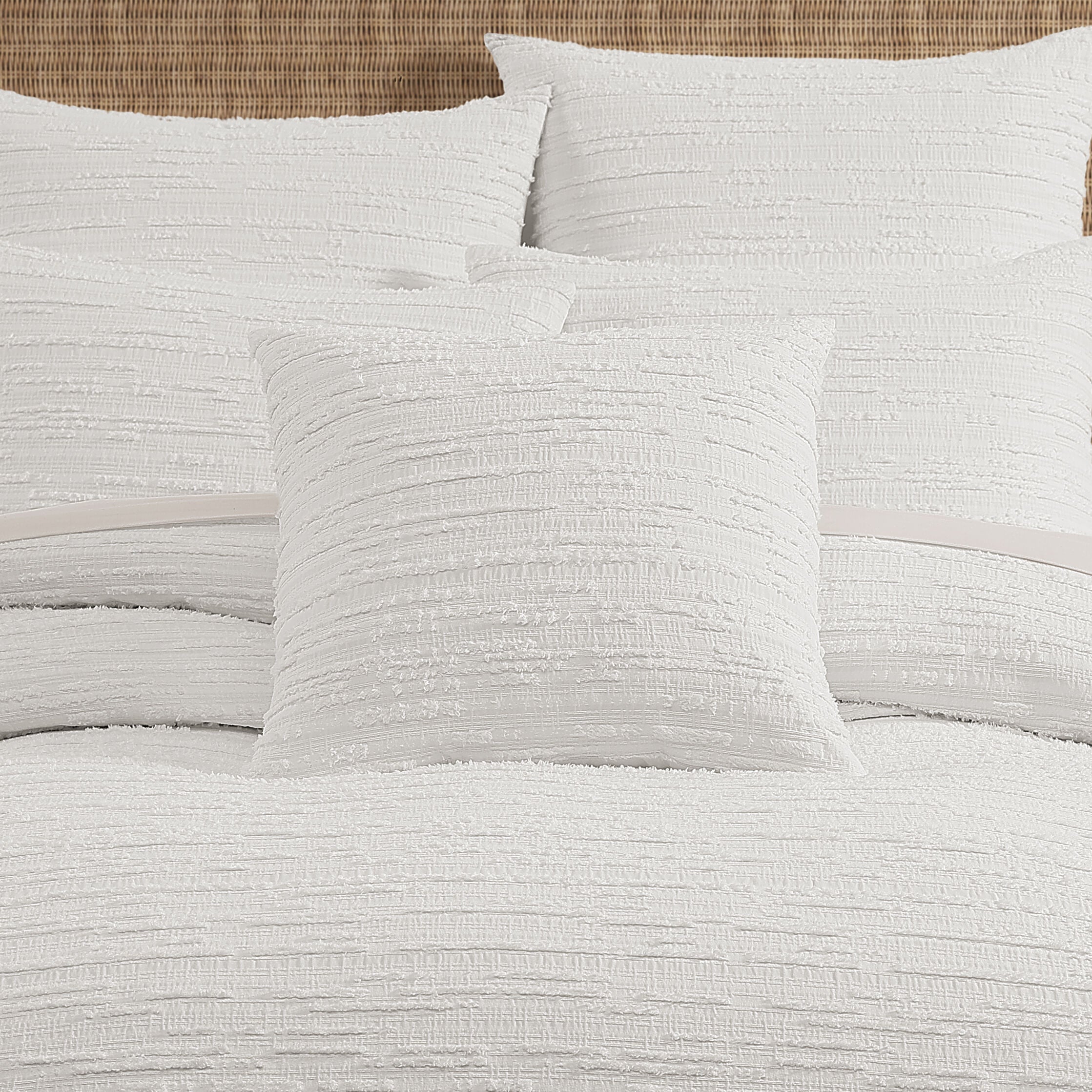 OSLO 20 inches SQUARE DECORATIVE THROW PILLOW, WHITE, hi-res image number 0