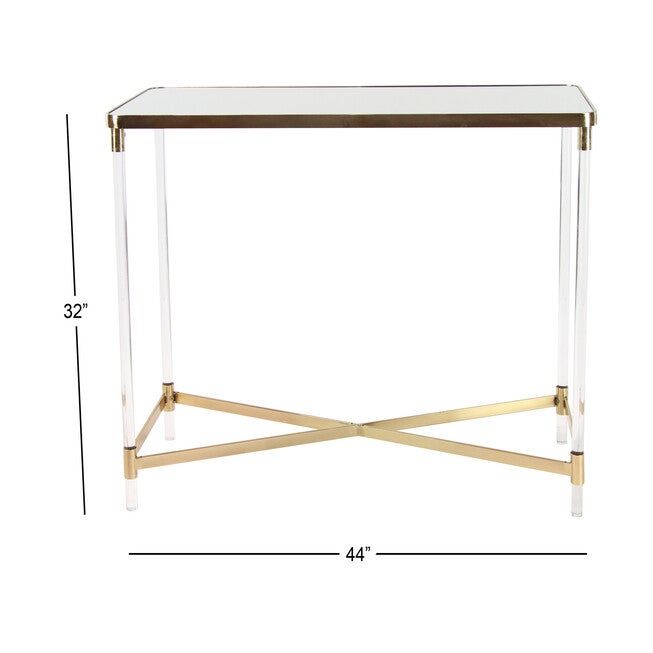 Clear Contemporary Acrylic Console Table, 32 x 44, , alternate image number 6