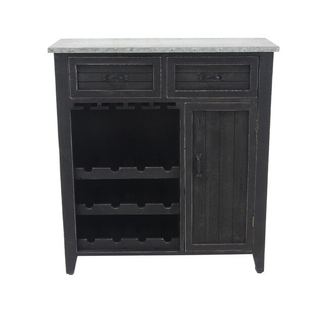 Black Farmhouse Wood Wine Storage, 36 x 32, , on-hover image number 1