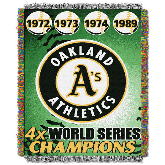 Athletic A's Commemorative Series Throw, MULTI, hi-res image number null