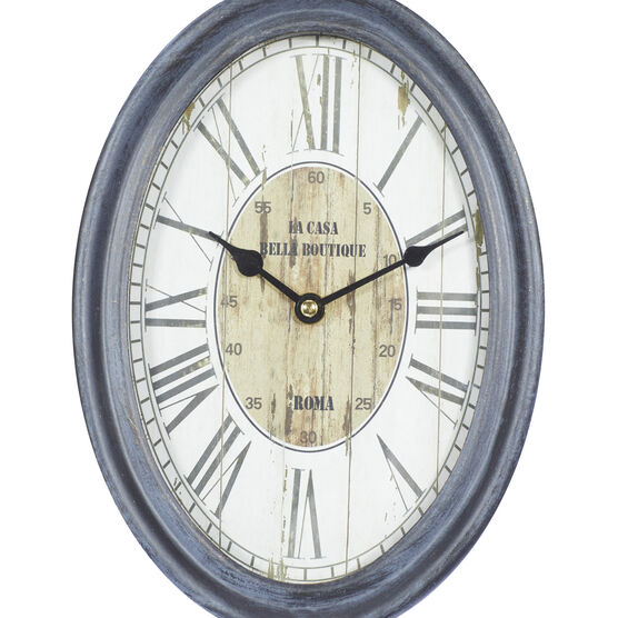 Set Of 2 Black Metal Vintage Wall Clock, , alternate image number null