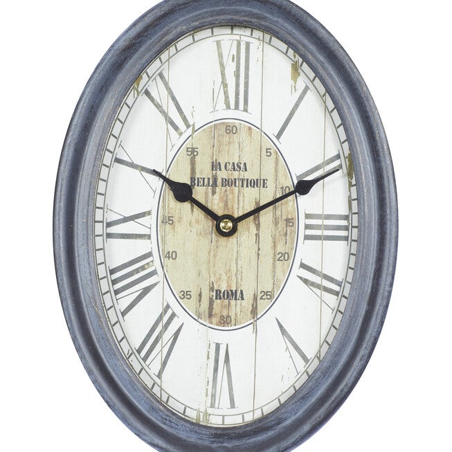 Set Of 2 Black Metal Vintage Wall Clock, , alternate image number 6
