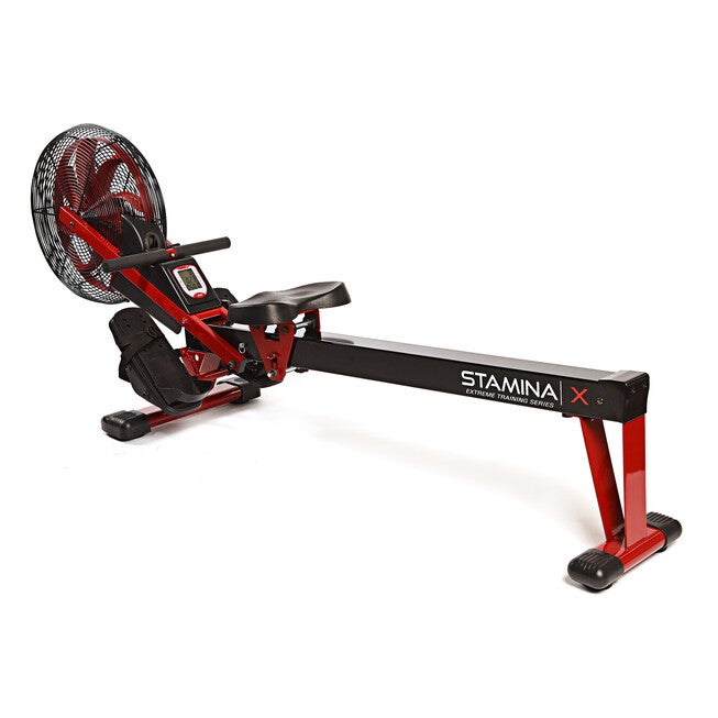 Stamina X Air Rower Home Fitness Equipment, RED BLACK, hi-res image number 0