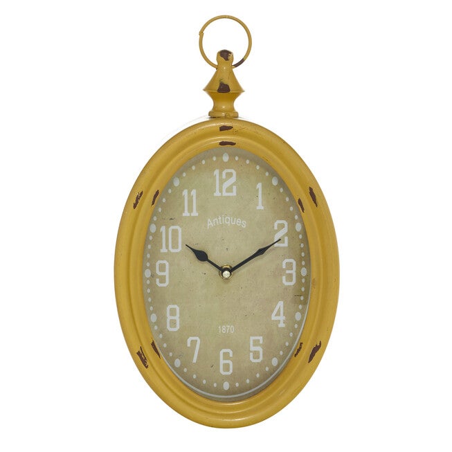 Set Of 4 Multi Colored Metal Vintage Wall Clock, , alternate image number null