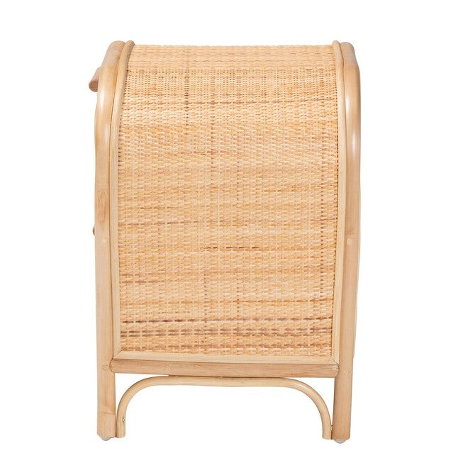 Adrika Bohemian Natural Rattan 2-Drawer Nightstand, NATURAL, alternate image number 5