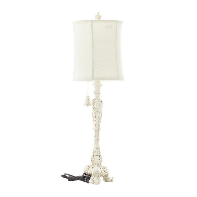 White Polystone Coastal Buffet Lamps, , alternate image number 2