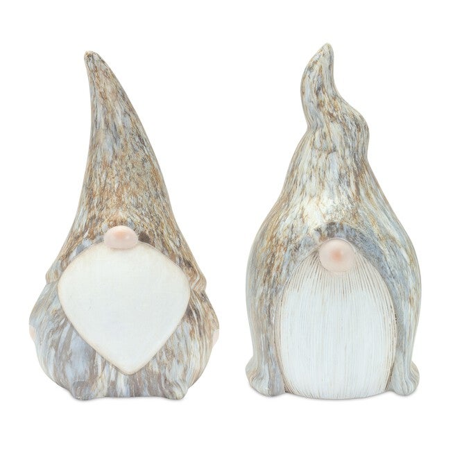 Gnome (Set of 2) 10.5 inchesH, 11 inchesH Terra Cotta, GREY/WHITE/BLUE, hi-res image number 0