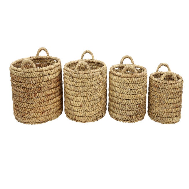 Set Of 4 Brown Sea Grass Coastal Storage Basket Storage Basket, , on-hover image number null