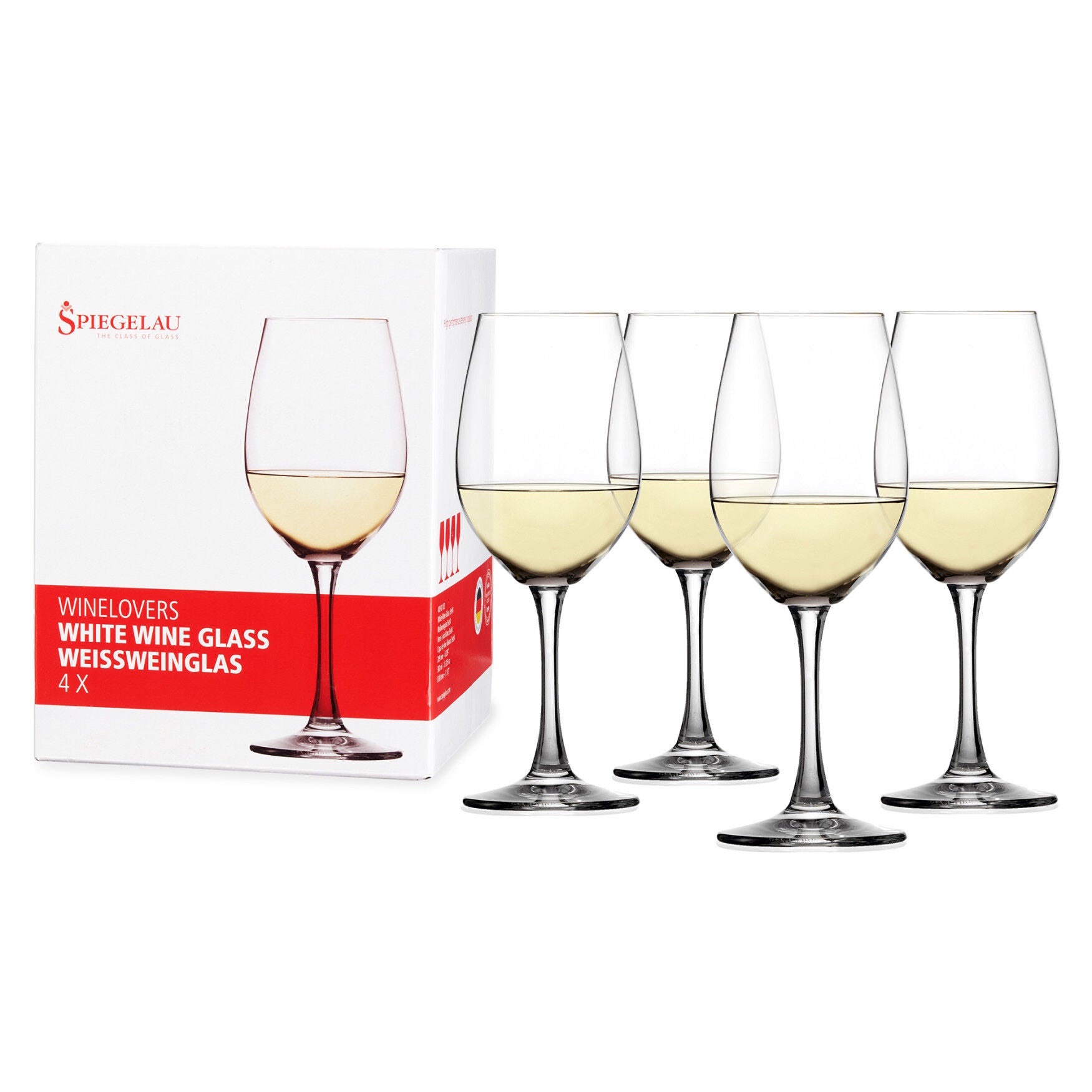 Wine Lovers 13.4 Oz White Wine Glass (Set Of 4), CLEAR, hi-res image number 0