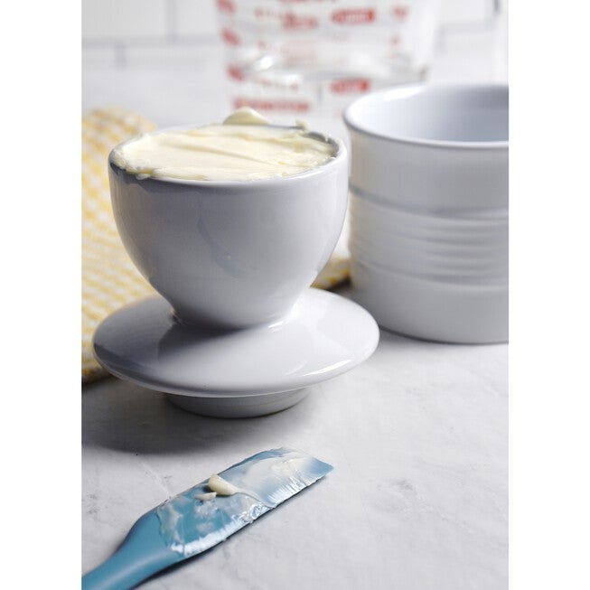 Stoneware Butter Pot - White, , alternate image number null