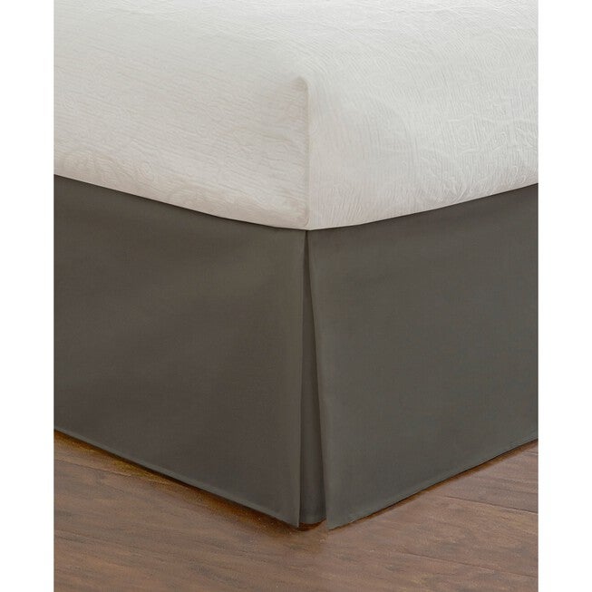 Fresh Ideas Poplin Tailored Bed Skirt, LIGHT PASTEL GREY, hi-res image number null