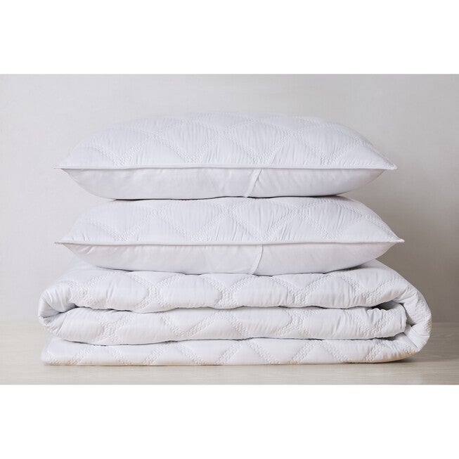 Everyday 3D Puff Quilted 3 Piece Quilt Set, , alternate image number null