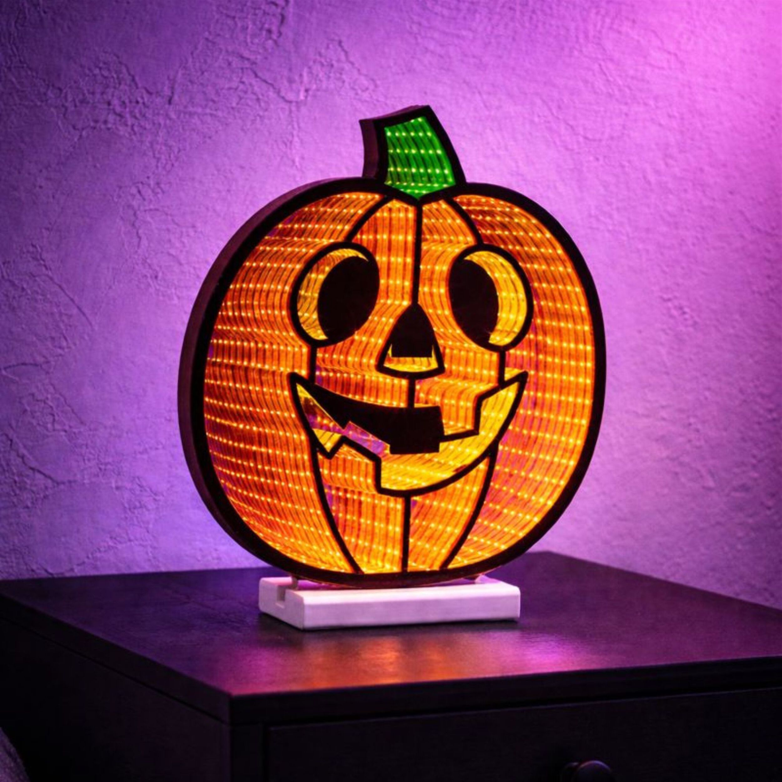Jack-O-Lantern Ekkolight 14.5 inchesH, ORANGE BLACK GREEN, alternate image number 1