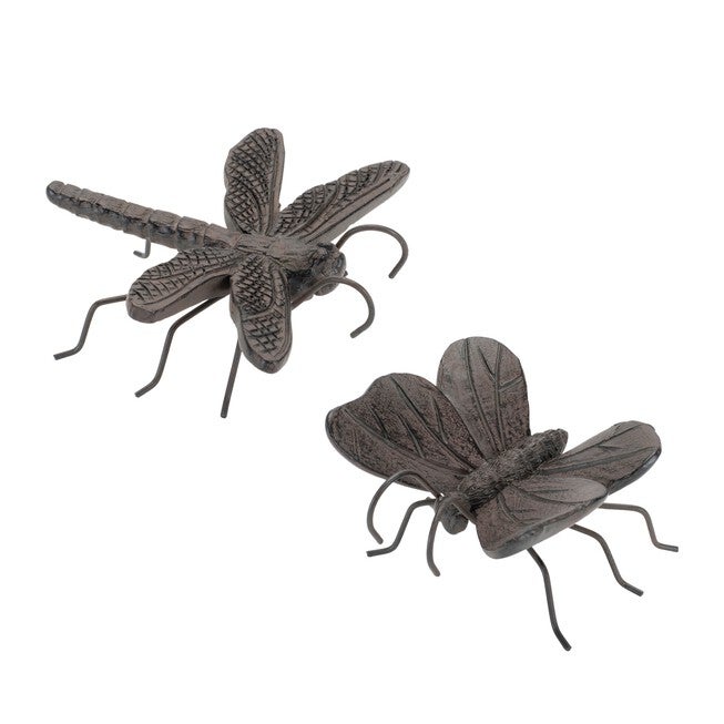 Dragonfly and Butterfly Insect Pot Sitter (Set of 12), BROWN, hi-res image number null