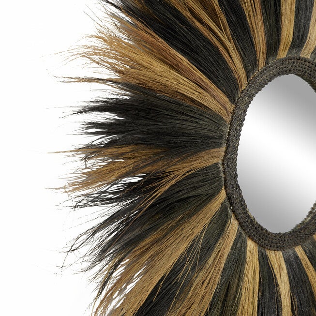 Black Boho Style Sea Grass Wall Mirror, , alternate image number 4