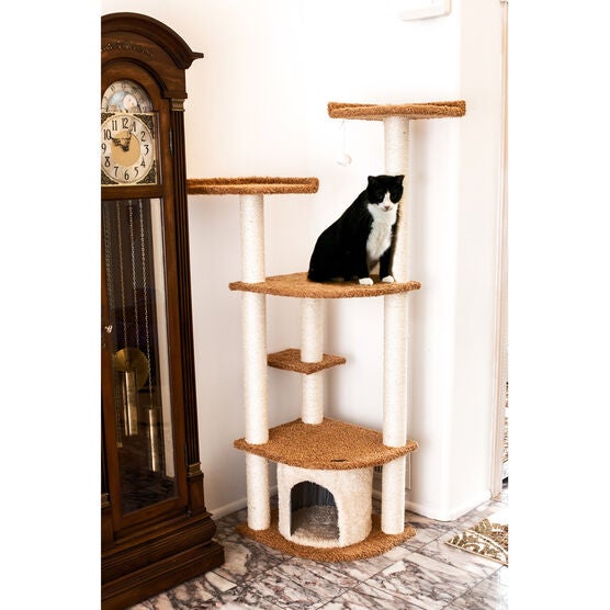 Ultra Thick Faux Fur Real Wood 64" Cat Scratching Furniture, , alternate image number null