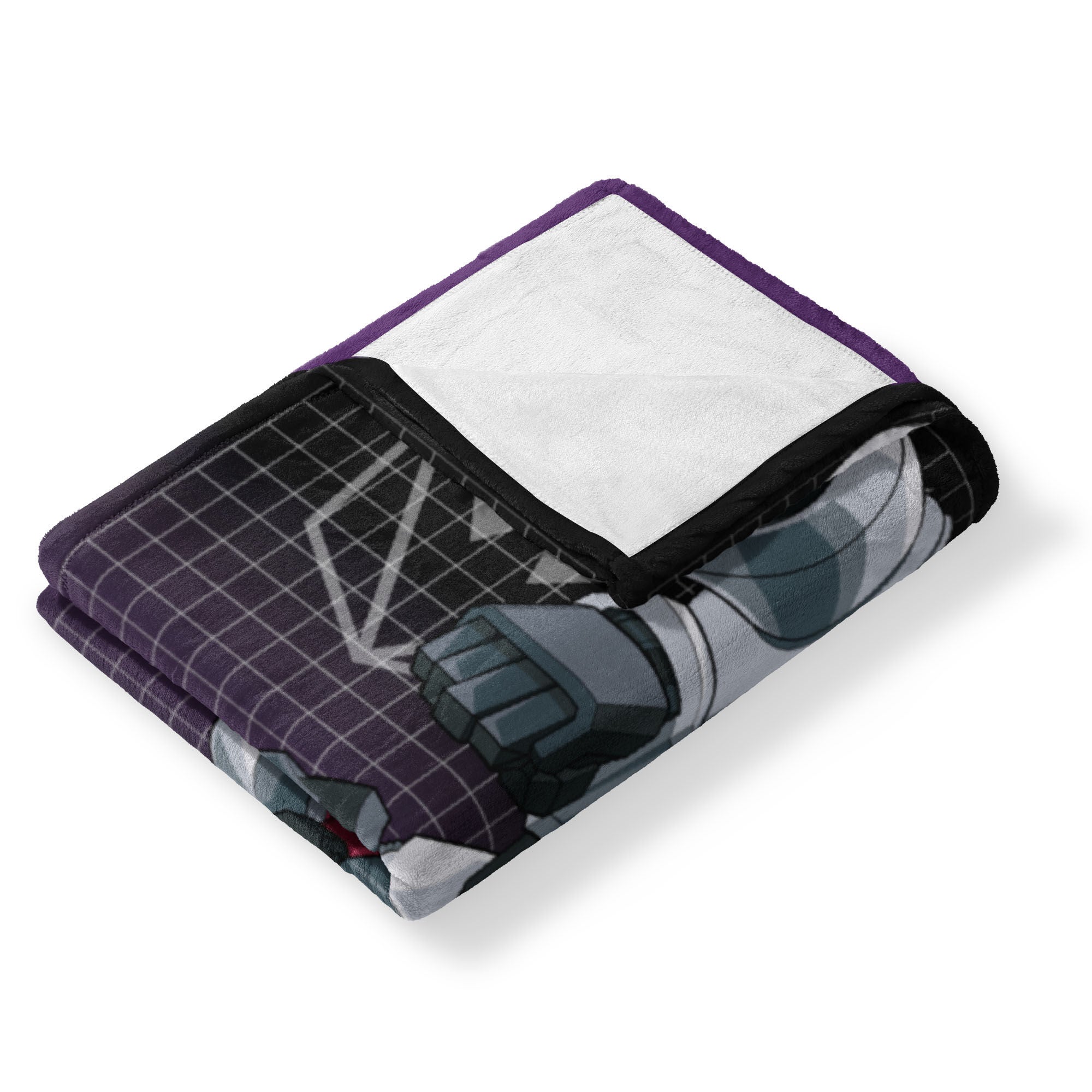 Hasbro Transformers G1 Grid Megatron Silk Touch Throw Blanket 40X50 Inches, GRAY, alternate image number null