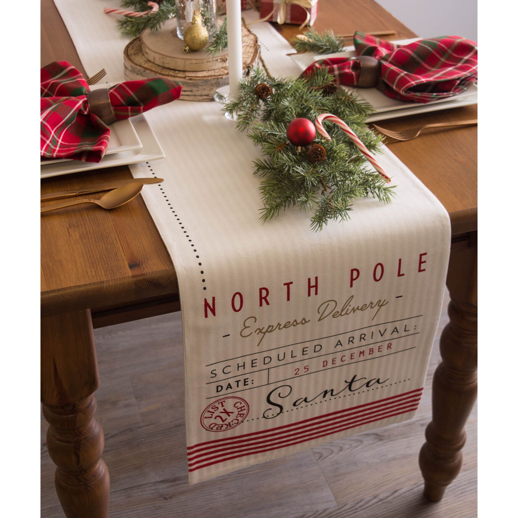 Santa's Workshop Table Runner 14x72, , alternate image number 3