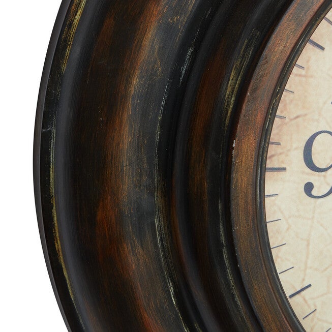 Brown Rustic Metal Wall Clock, , alternate image number null