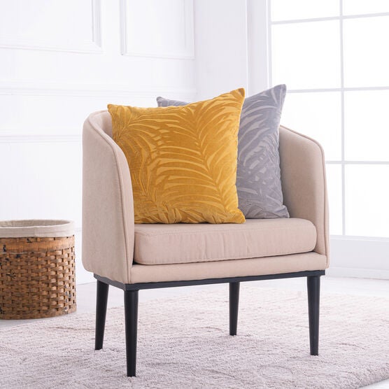 Palm Leave Velvet Accent Pillow, , alternate image number null