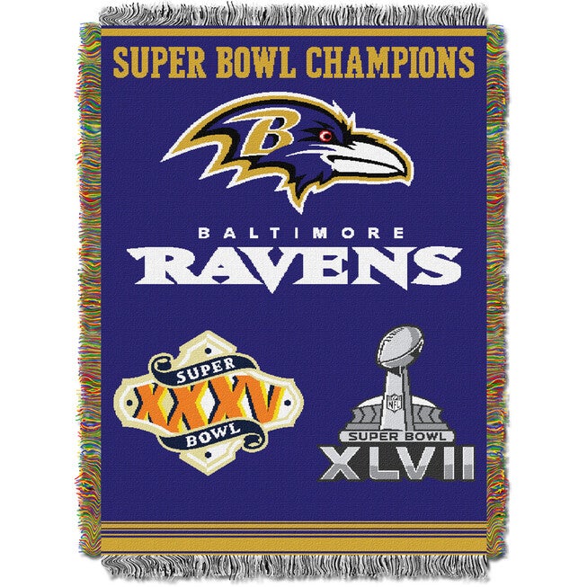 Ravens Commemorative Series Throw, MULTI, hi-res image number 0