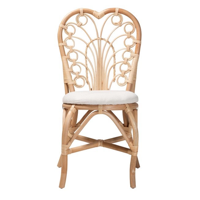 Jerica Modern Bohemian Natural Brown Rattan Dining Chair, , on-hover image number null