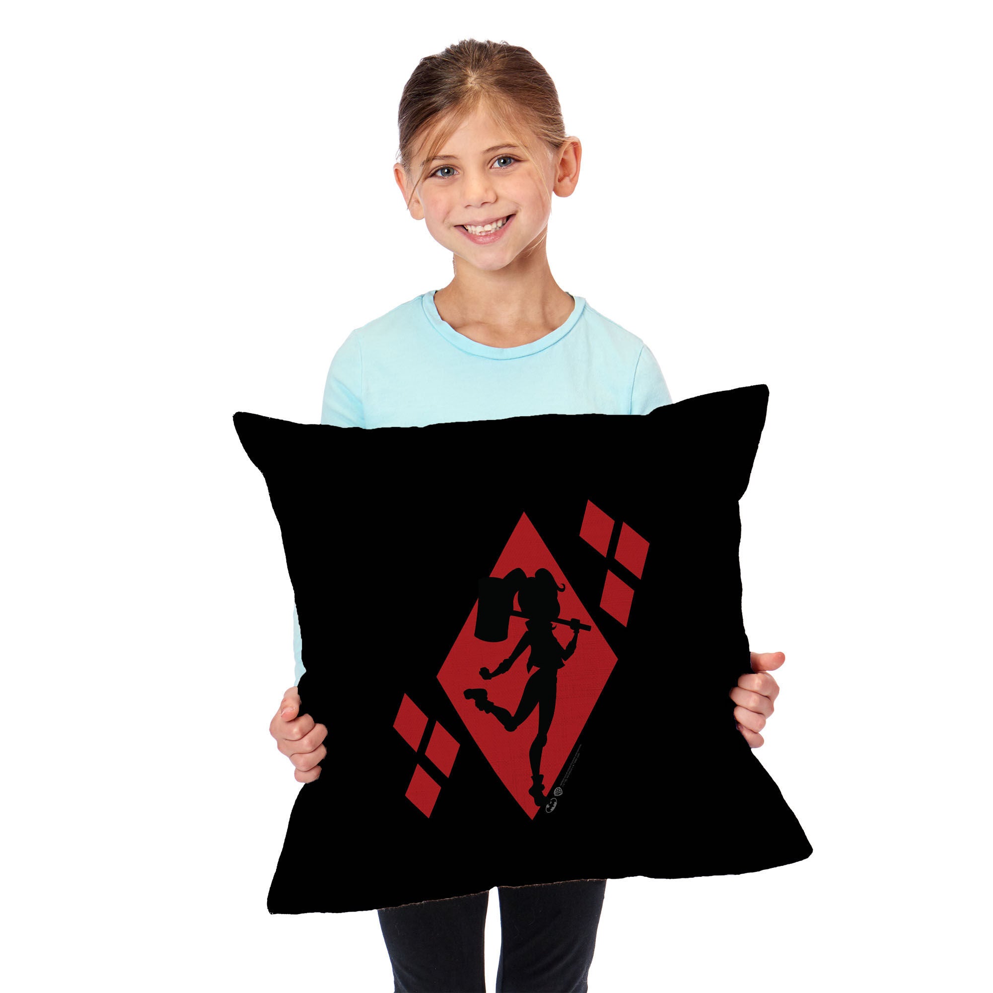Warner Bros. DC Diamond Heart Throw Pillow 18X18 Inches, DC PILLOW, alternate image number 2