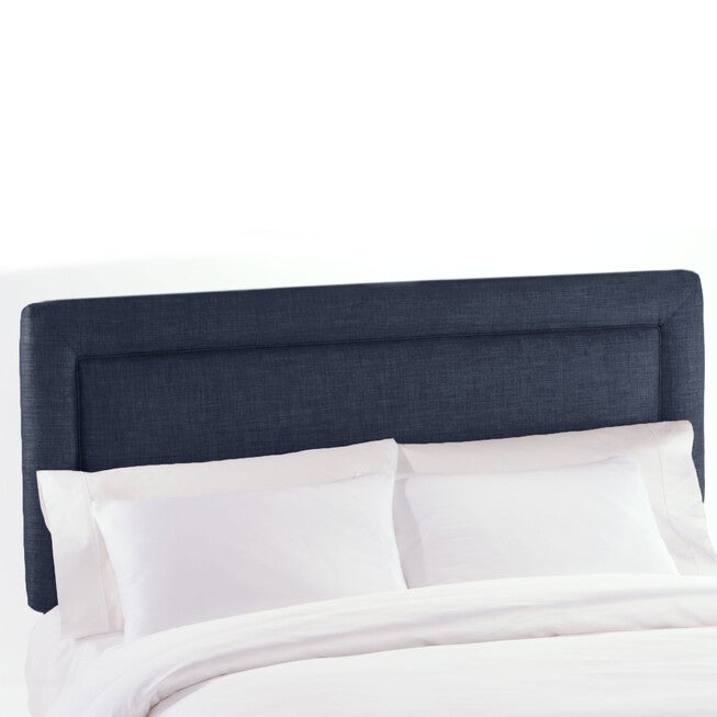 King Size Upholstered Headboard, NAVY LINEN, hi-res image number null