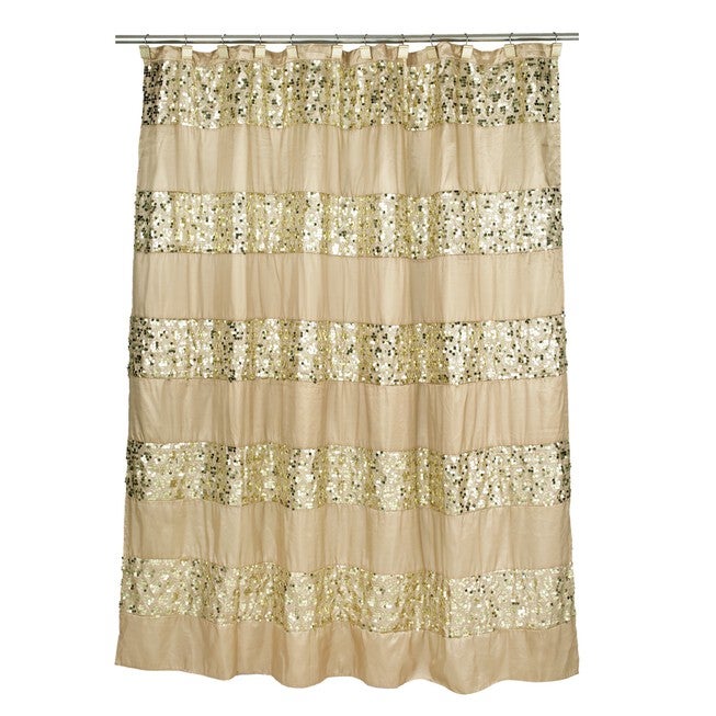 Sinatra Shower Curtain, CHAMPAGNE GOLD, hi-res image number 0
