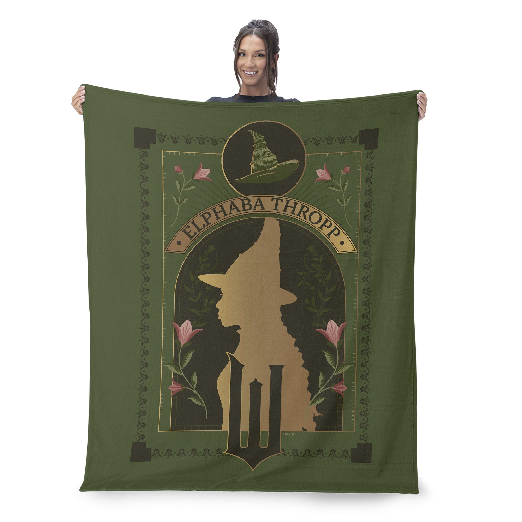 Wicked Elphaba Thropp Silk Touch Throw Blanket 50x60 inches, GREEN, on-hover image number 1