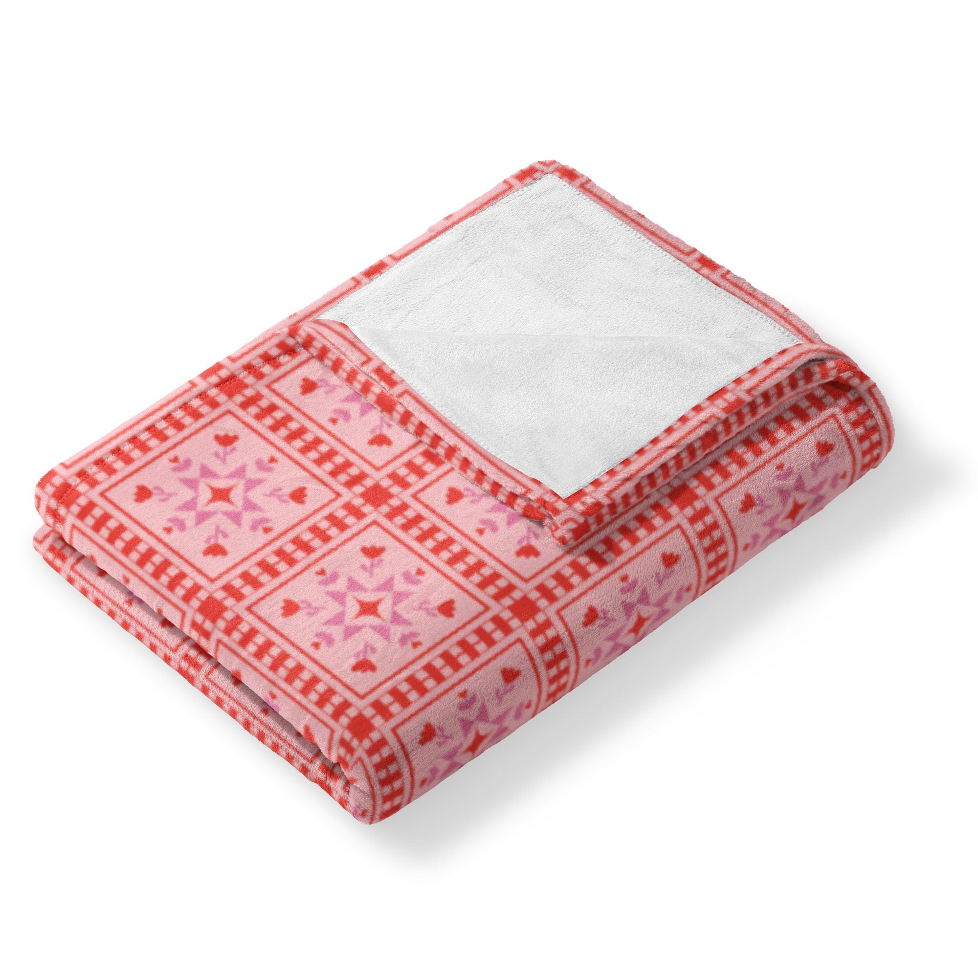 Valentine's Day Quilted Silk Touch Throw Blanket 50x60 Inches, RED, alternate image number 3