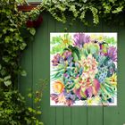 SUCCULENT BLOOMS OUTDOOR ART 24X24, , on-hover image number 1