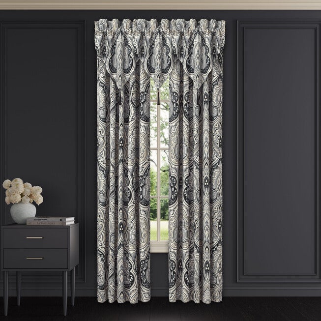 Messina Window Ascot Valance, BLACK, alternate image number null
