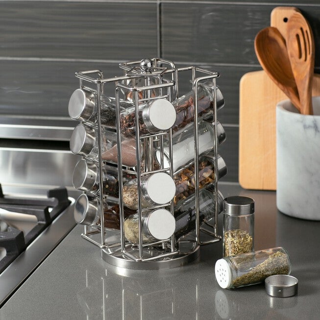 Revolving Spice Rack with 16 Jars and Labels, , alternate image number 5