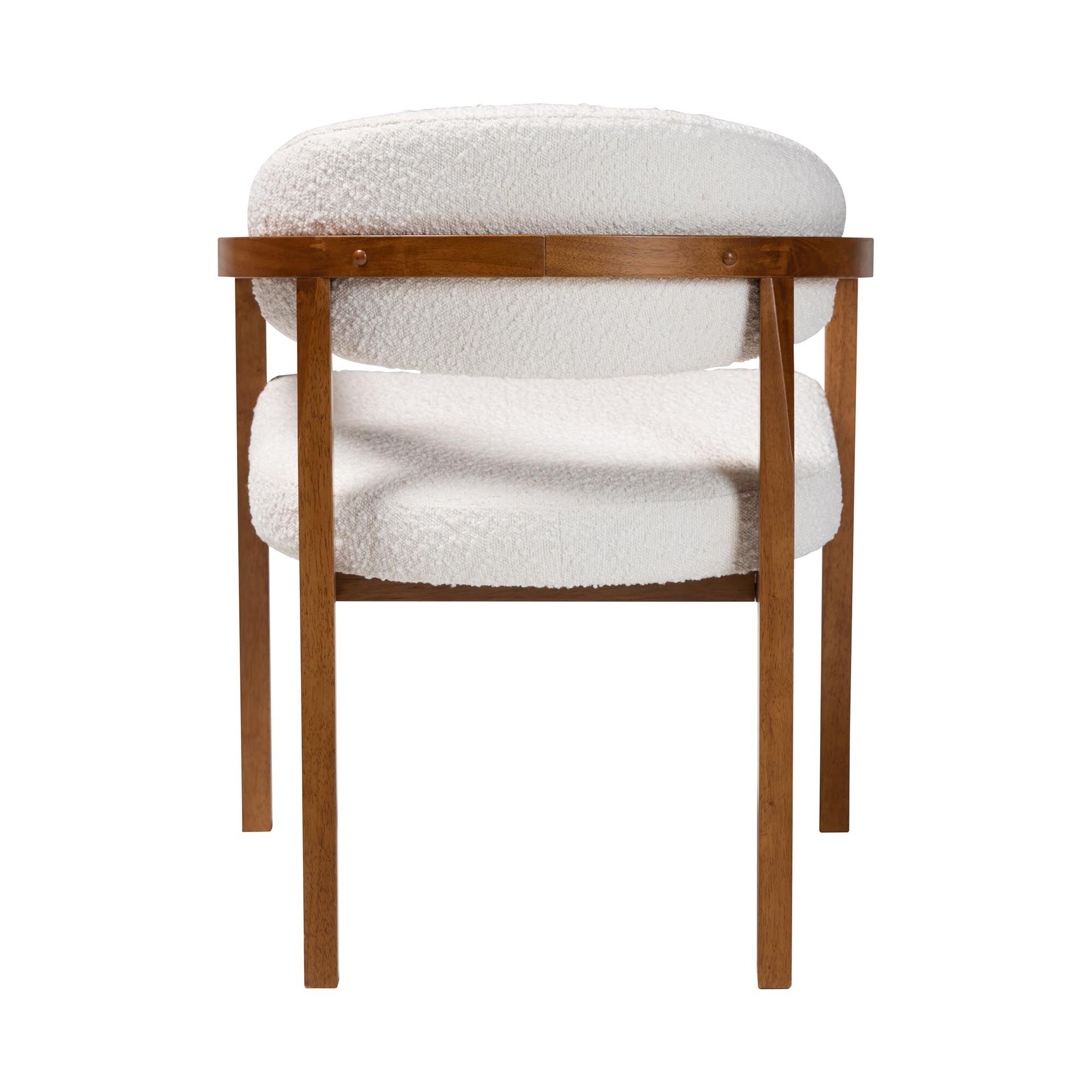 Biana Boucle Dining Chair, CREAM, alternate image number 4