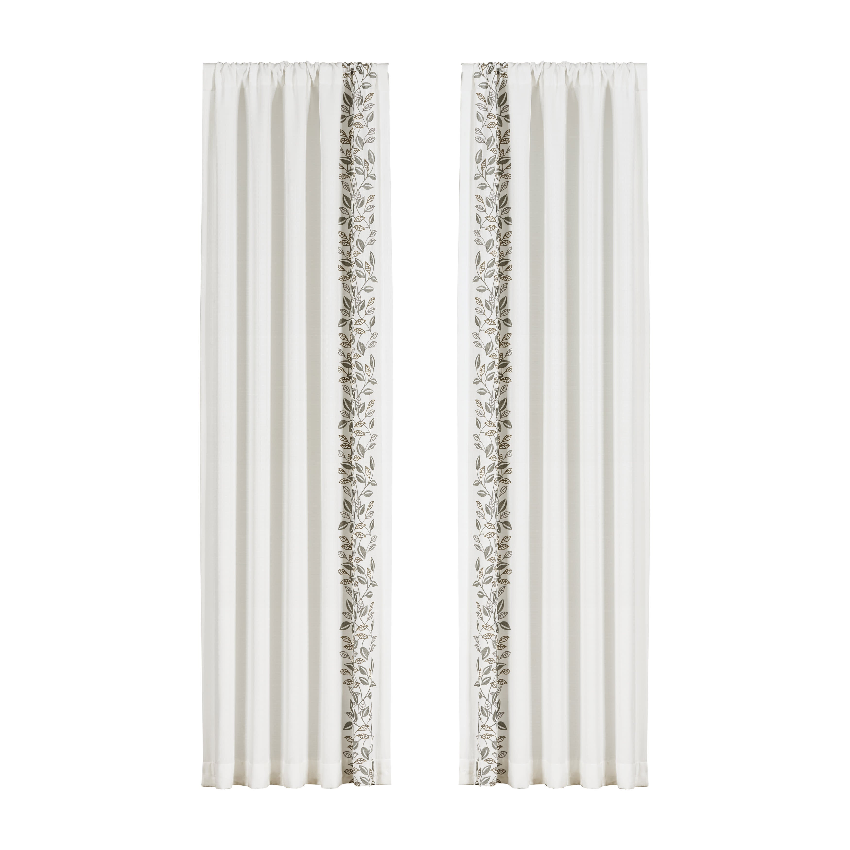 Laurel 84 Inch Window Panel Pair, WHITE, alternate image number 2