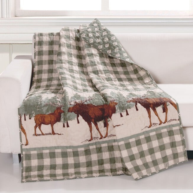 Moose Creek Quilted Throw Blanket, MULTI, hi-res image number 0